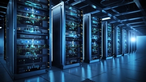 Business data center with high-performance dedicated servers