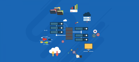 Dedicated server infrastructure showing compute, storage, and network components