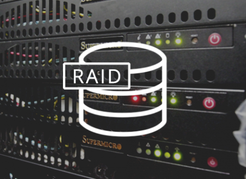 RAID storage configuration in a dedicated server